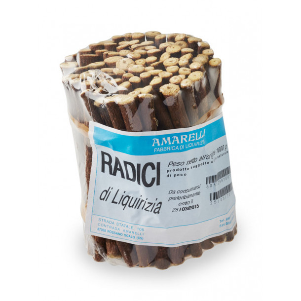 Amarelli Radico di liquirizia 15cm (1kg), Kraftige lakridsr�dder