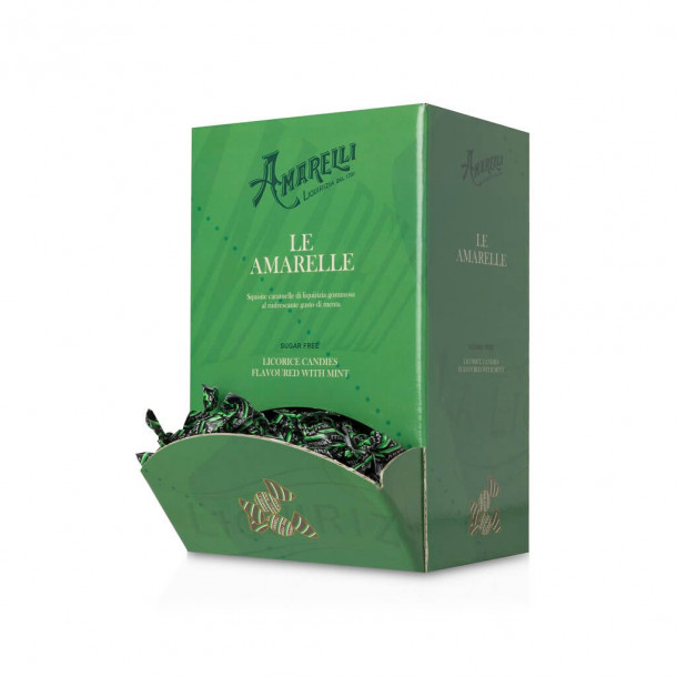 Amarelli lakridspastil m. mint 600g boks (sukkerfri)