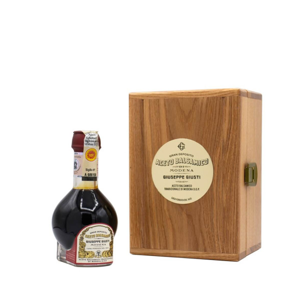 Giusti Aceto Balsamico Tradizionale Affinato DOP Balsamico eddike lagret 12 r 100ml i gaveske