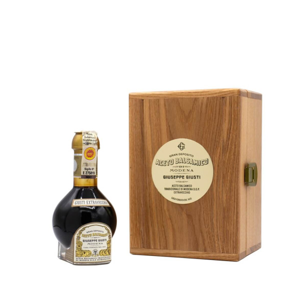 Giusti Aceto Balsamico Tradizionale Extravecchio DOP Balsamico eddike lagret 25 r 100ml i gaveske