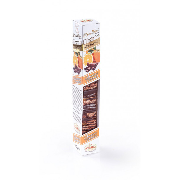 Rivoltini bld hvid nougatbar med appelsin &amp; chokolade (100g)