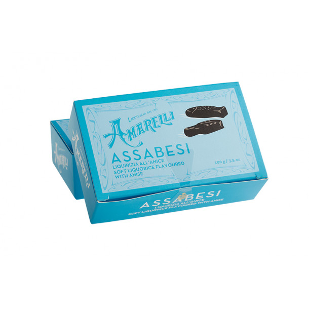 Amarelli Assabesi all'anice (100g) Celeste, Lakridspastil m. anis