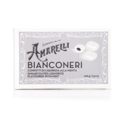 Amarelli Bianconeri (100g) Grigia, Lakridsdrage m. mint