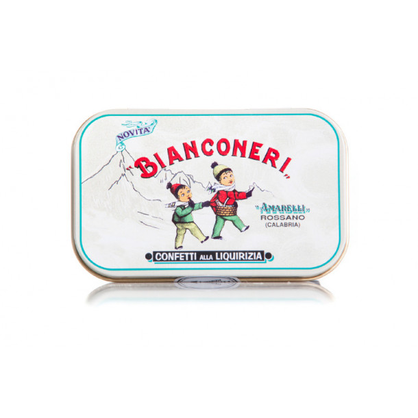 Amarelli Bianconeri (50g), Lakridsdrage m. mint