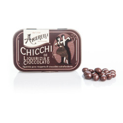 Amarelli Chicchi (40g) Brown, Ren lakrids m. mrk chokolade