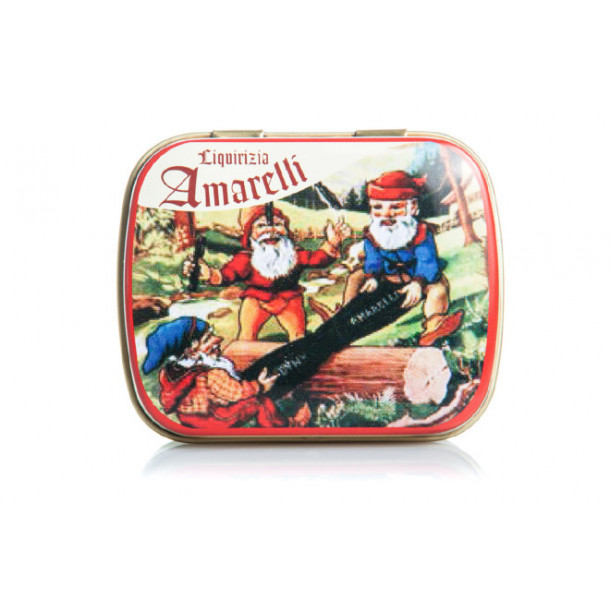 Amarelli ren lakrids m. mint 20g Favette Nanetti tin