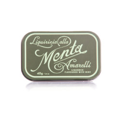 Amarelli ren lakrids m. mint 40g Favette Green tin