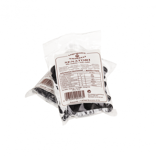Amarelli Senatori lakridspastil m. viol 100g refill