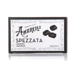 Amarelli ren lakrids 100g Spezzata sort boks