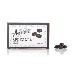 Amarelli ren lakrids 100g Spezzata sort boks