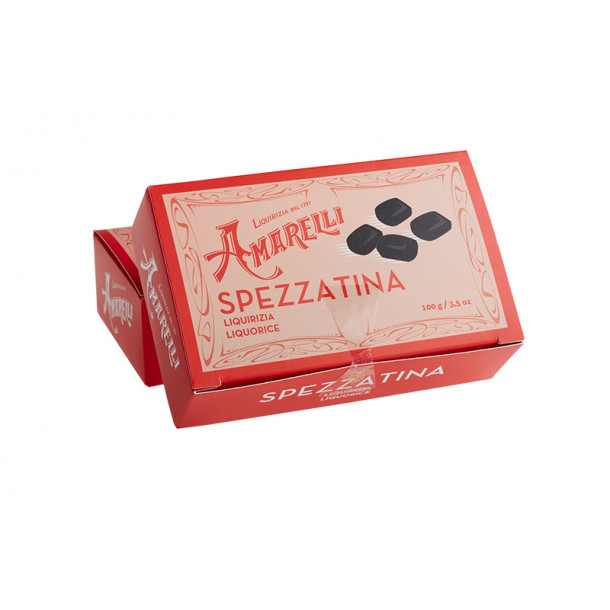 Amarelli ren lakrids 100g Spezzatina rød boks