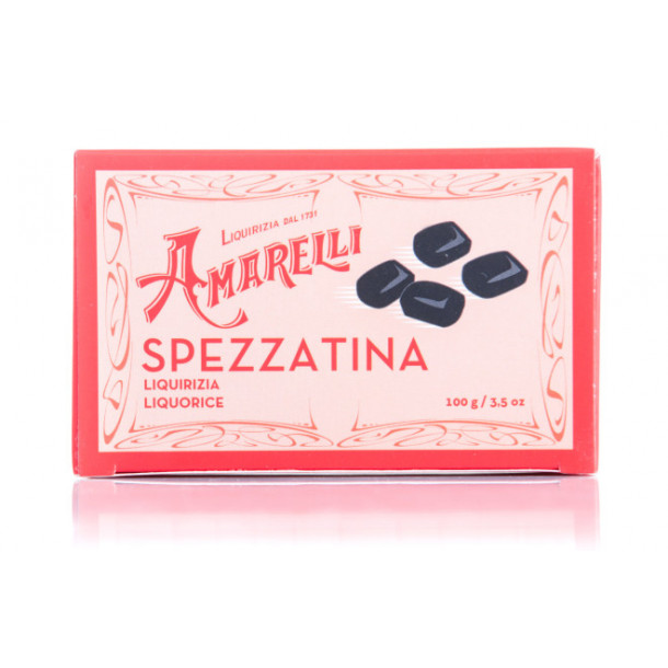 Amarelli ren lakrids 100g Spezzatina rd boks