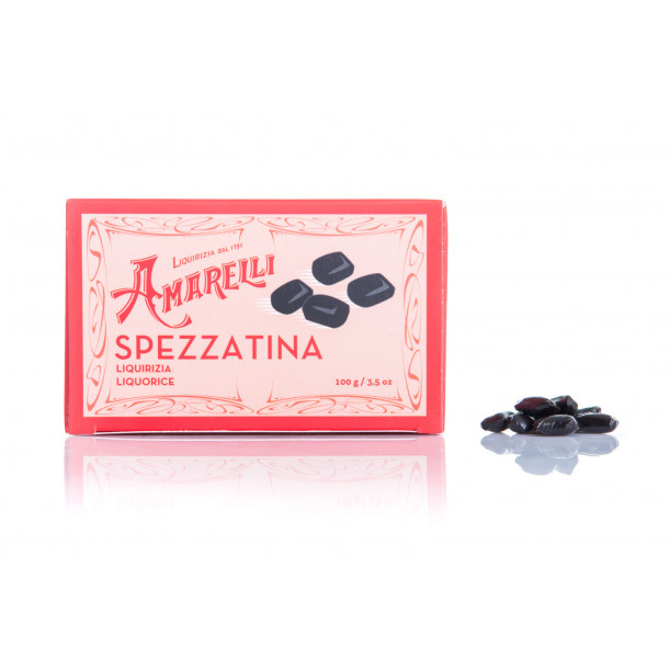 Amarelli ren lakrids 100g Spezzatina rd boks